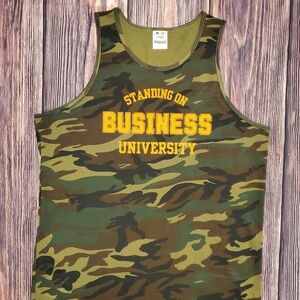 Standing on Business Camo Tank Size XL. Optional Sizes Available